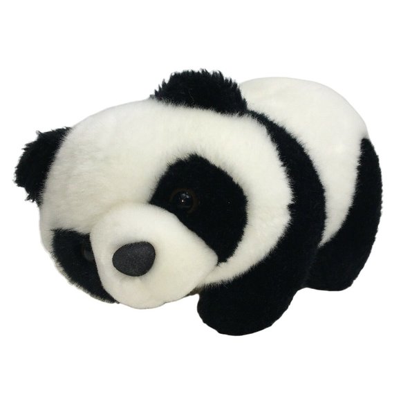 Panda Bear Plush Stuffed Animal 10" Black White Baby Standing Forest Animals - Picture 1 of 12
